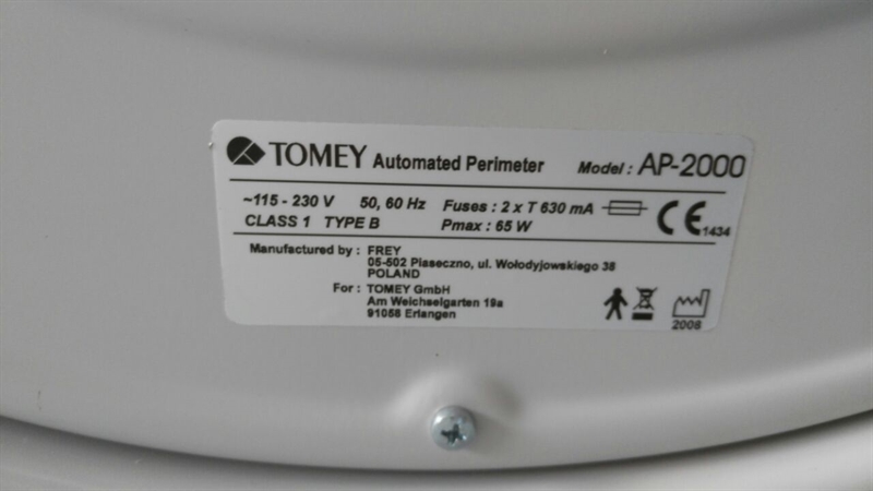 Автоматический периметр AP-2000 Tomey  2