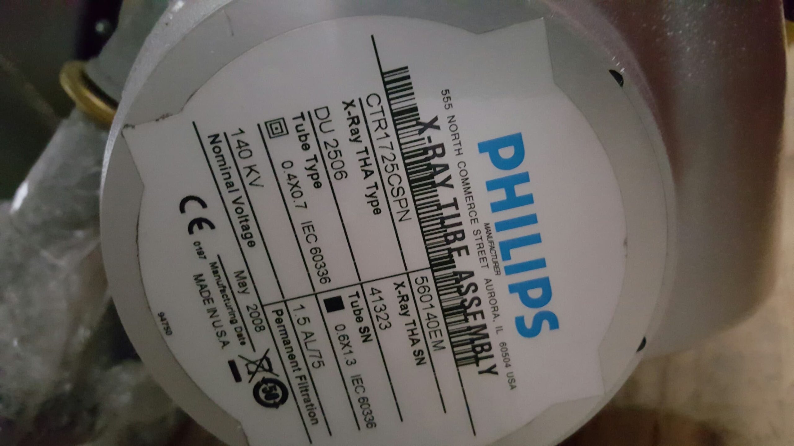 989605594000-CTR1725CSPN X-Ray Tube/ DU 2506