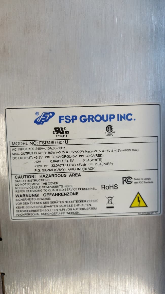 FSP460-601U-460W 1U CIRS Power Supply