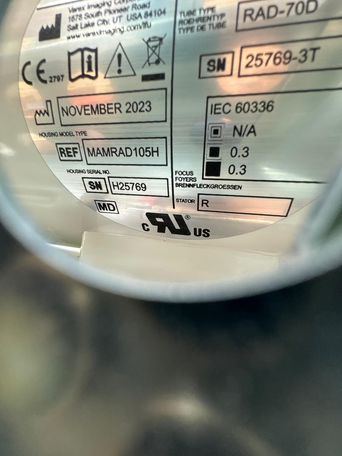 453199900557-Rad-70D Varian Tube