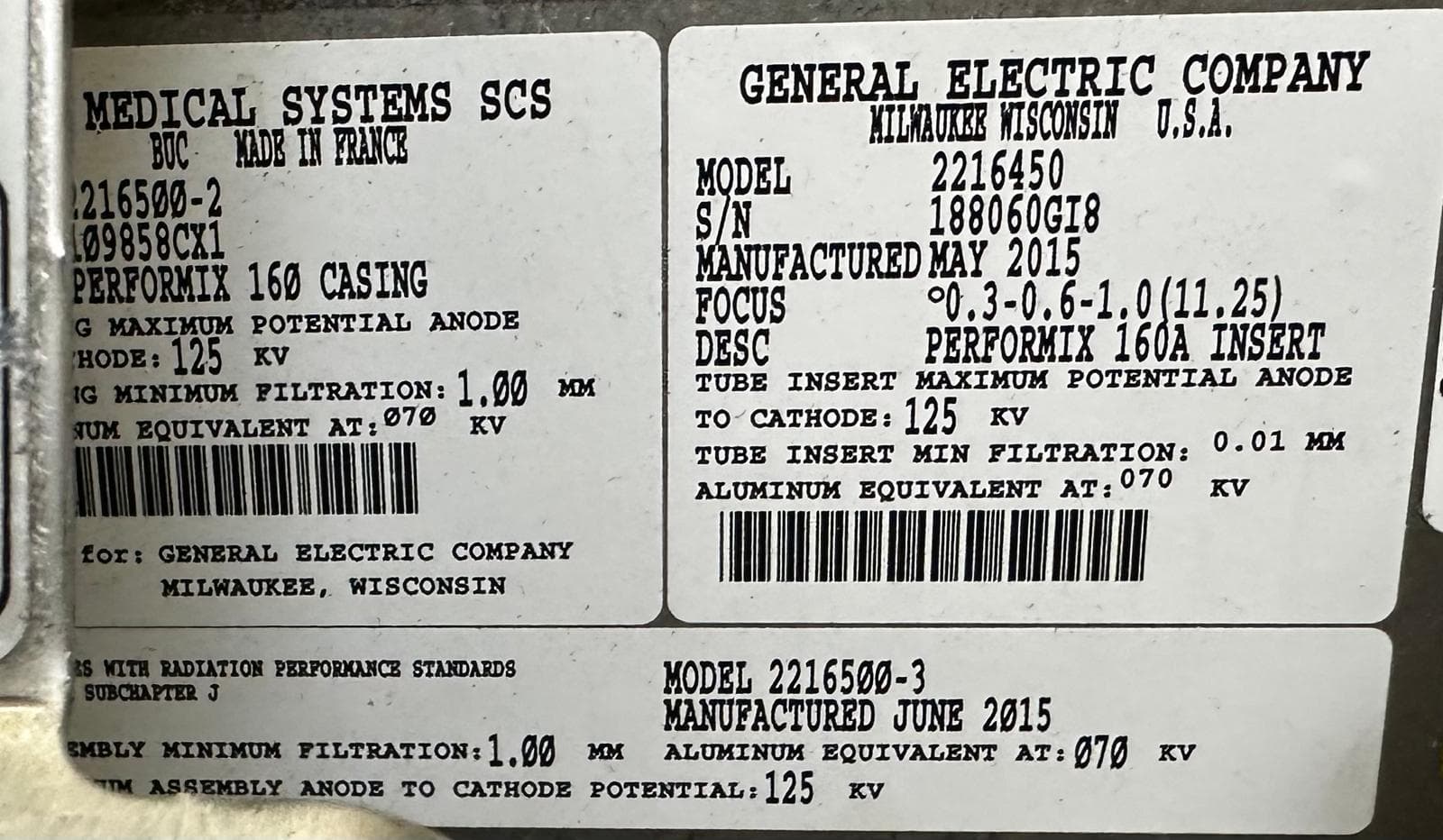 2216500-3-PERFORMIX 160A TUBE