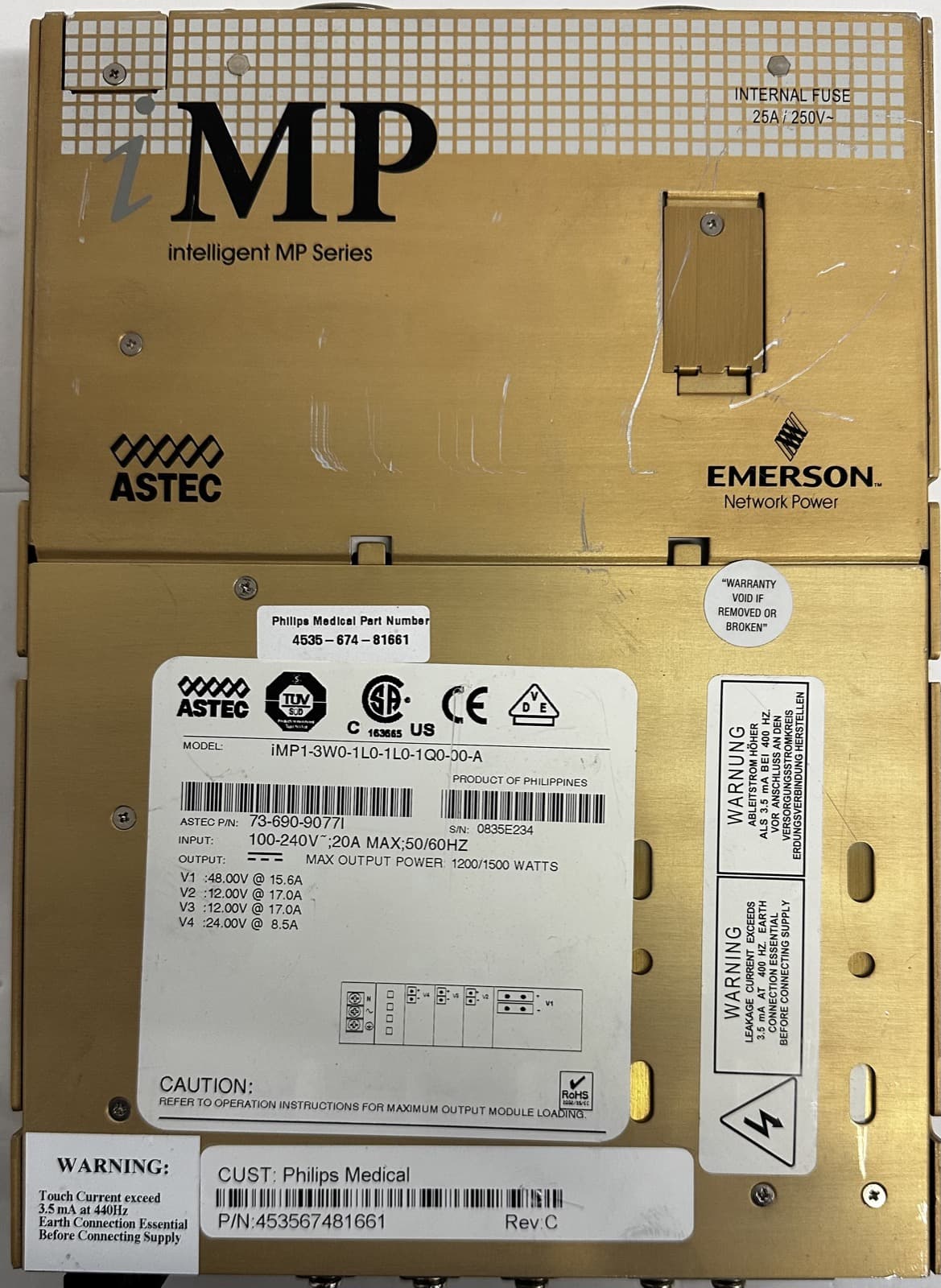 453567481661-ASTEC MP Power Supply 20A/440Hz