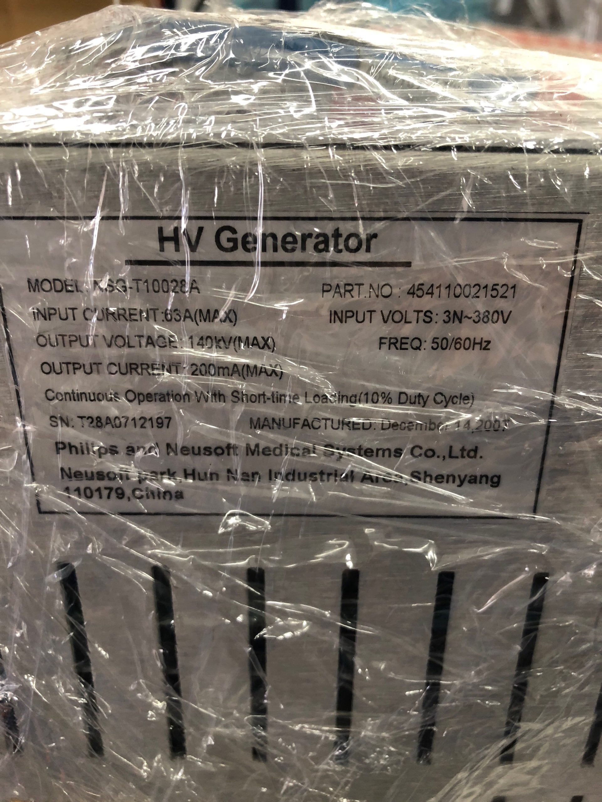 454110021521-HV GENERATOR POWER CONTROL BOX