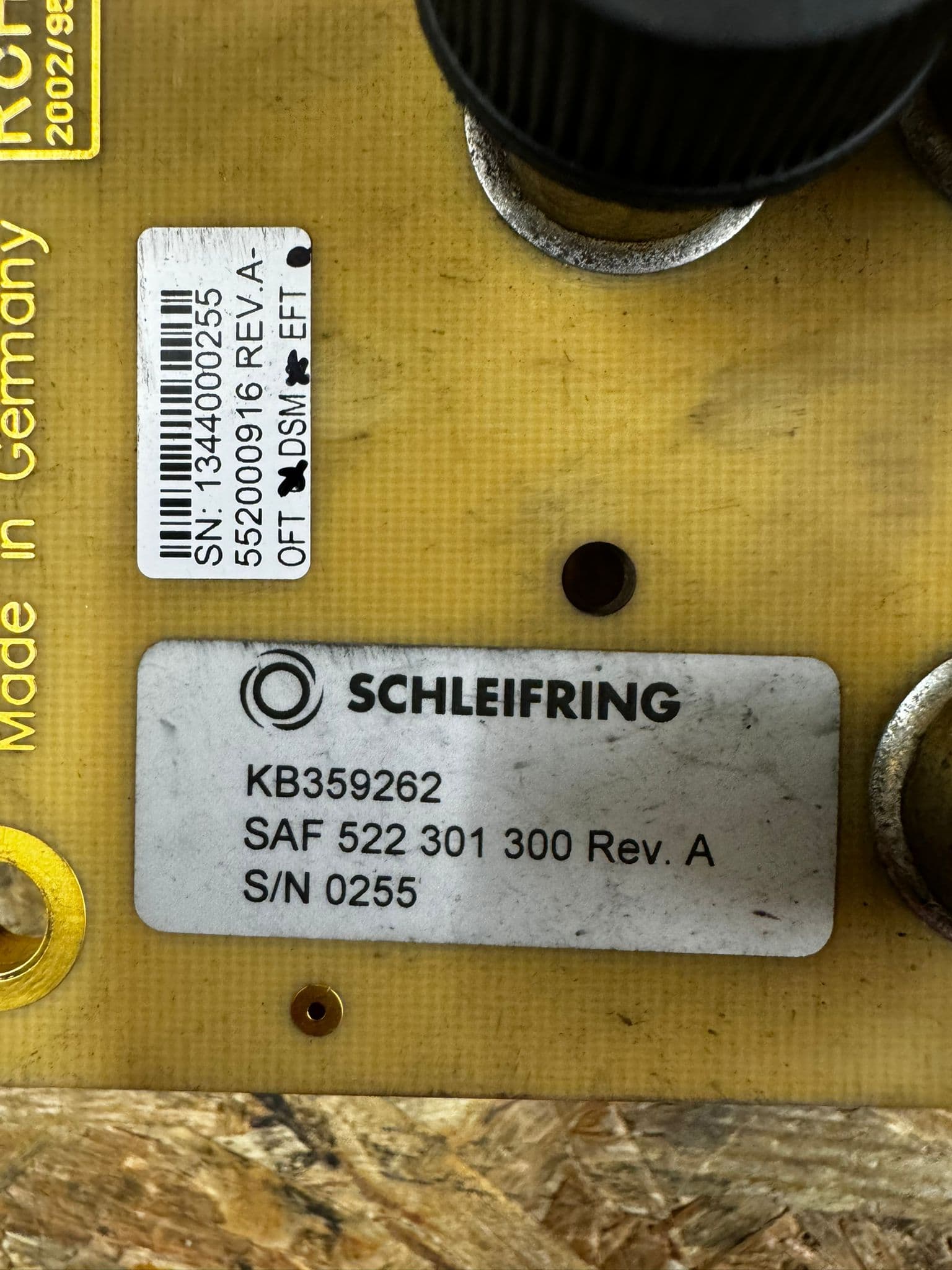 552000916-Schleifring Power Carbon Brush Set