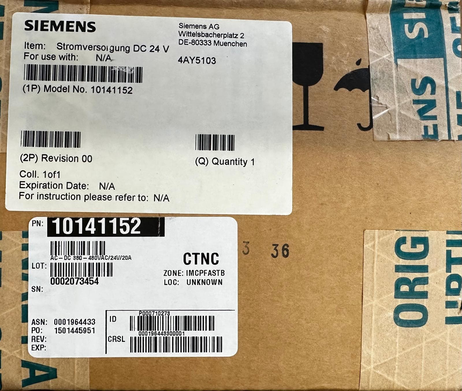 10141152-AC-DC 380-480VAC/24V/20A