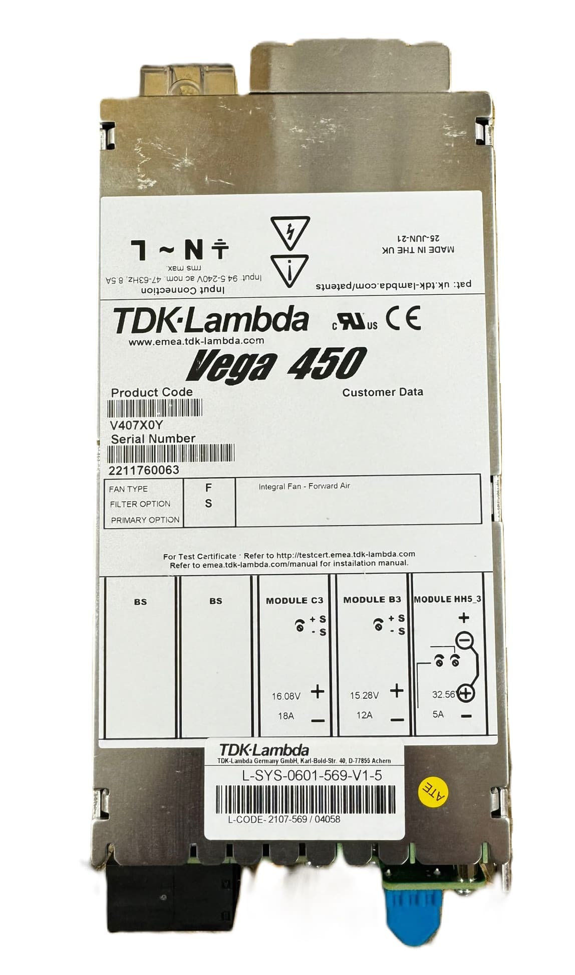 V407X0Y-Vega 450 Power supply