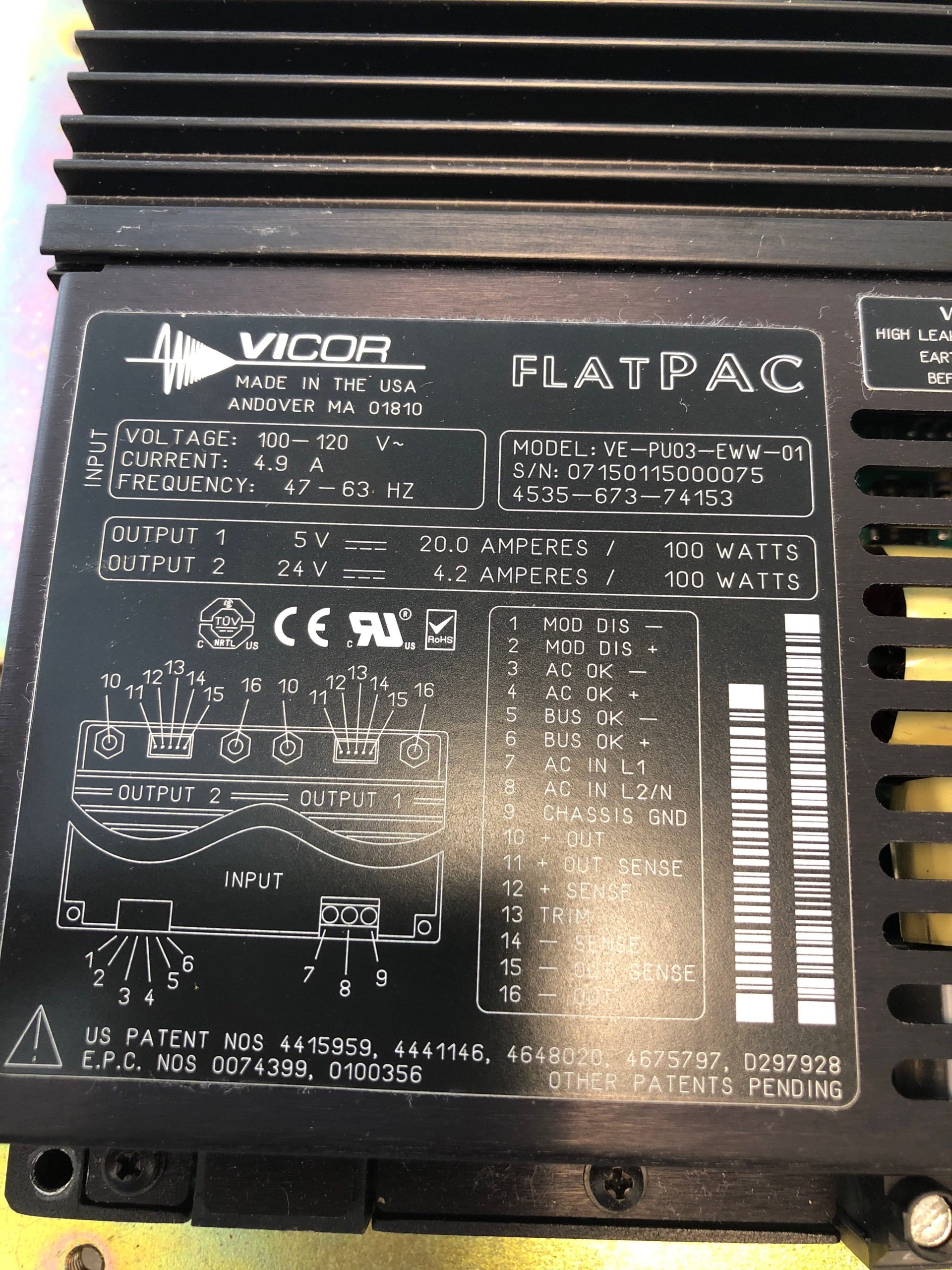 453567374153-POWER SUPPLY 120 VAC DUAL OUTPUT