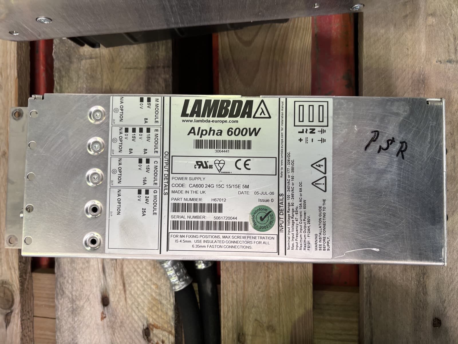 H67012-POWER SUPPLY ROTATING (PSR)