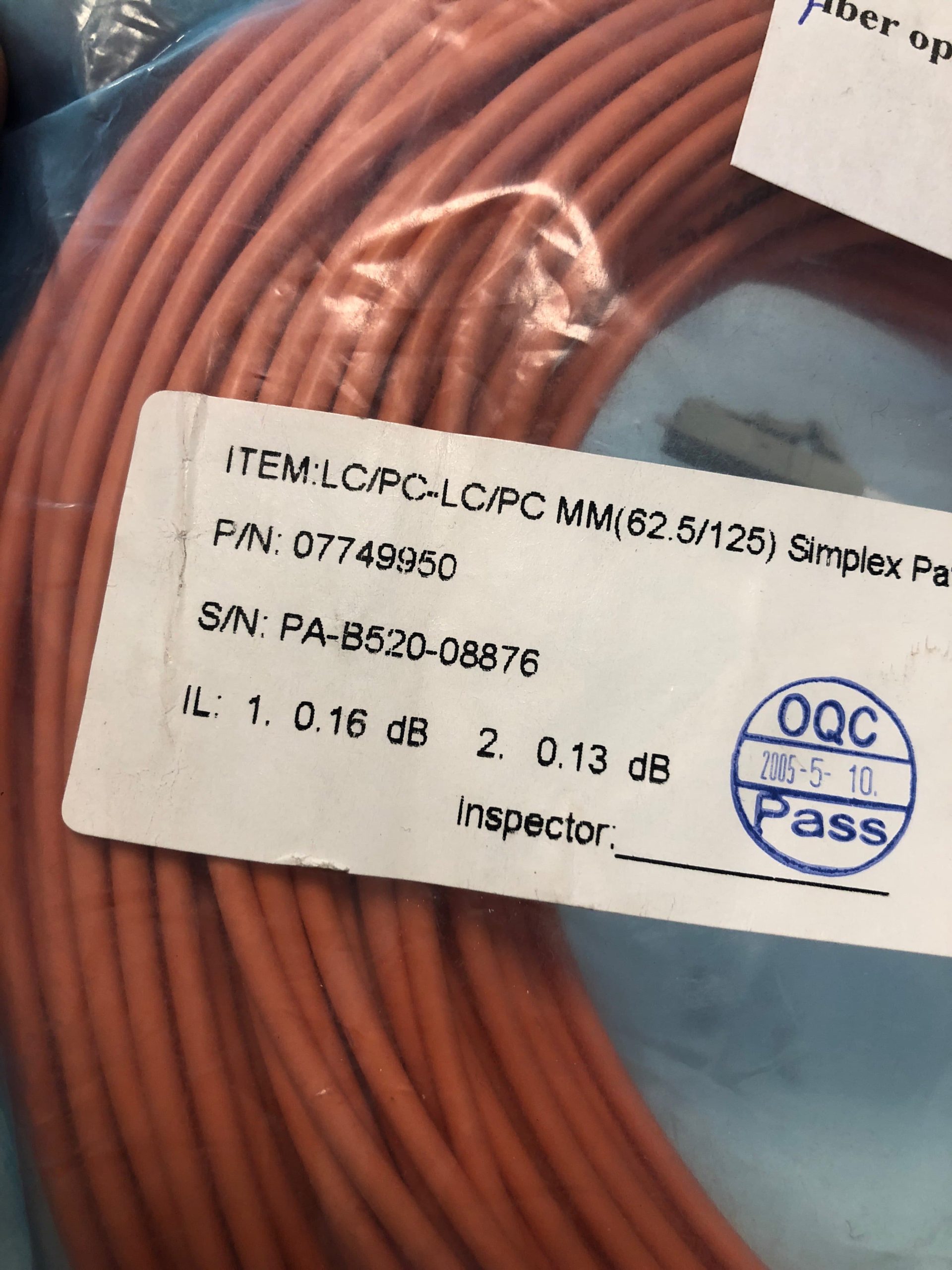 7749950-LXL Cable 30m fiber optic