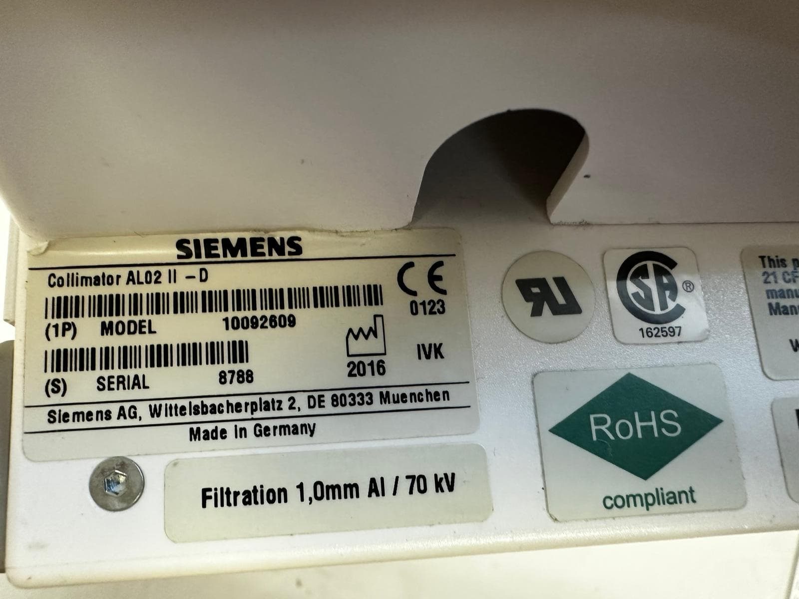 10092609-Collimator AL 02